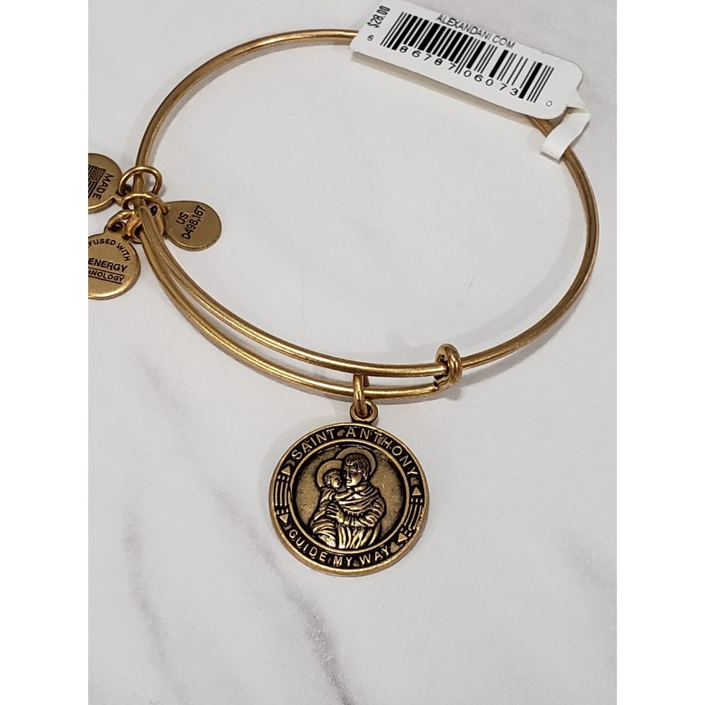 alex and ani bracelet Gold St. Anthony SAINT CATHOLIC GIFT RELIGIOUS GOLD TONE